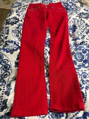 Women’s Red Stretch Jeans